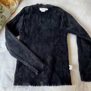 Molly Bracken Stand up Collar Sweater, Size L, Black